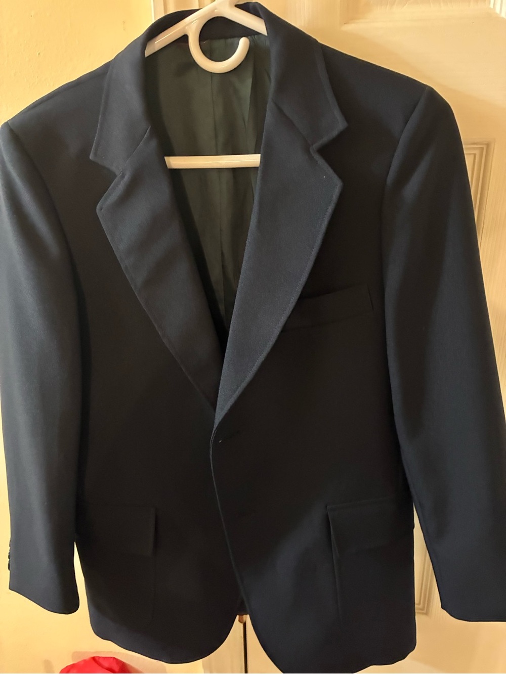 Men's/boys Navy Single-Breasted Suit Jacket - Clean Notch Lapel